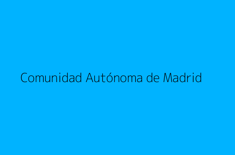 Comunidad Autónoma de Madrid